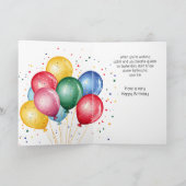 Happy Over the Hill Birthday Fun Owl Humor カード (内部)