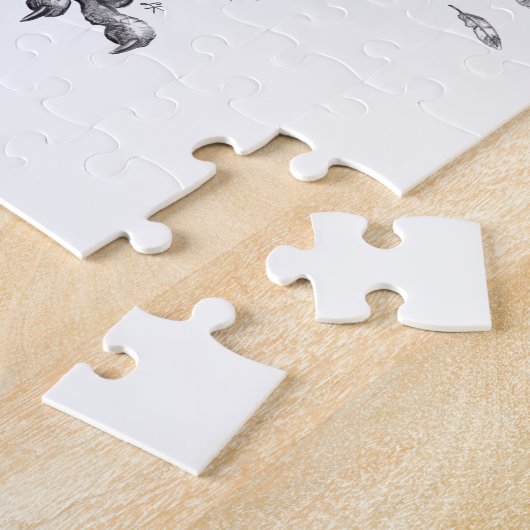 Happy Owl with Red Feather ジグソーパズル (側面)