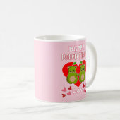 HAPPY PALENTINE'S DAY かわいい洋ナシのくまのペア コーヒーマグカップ (正面右)