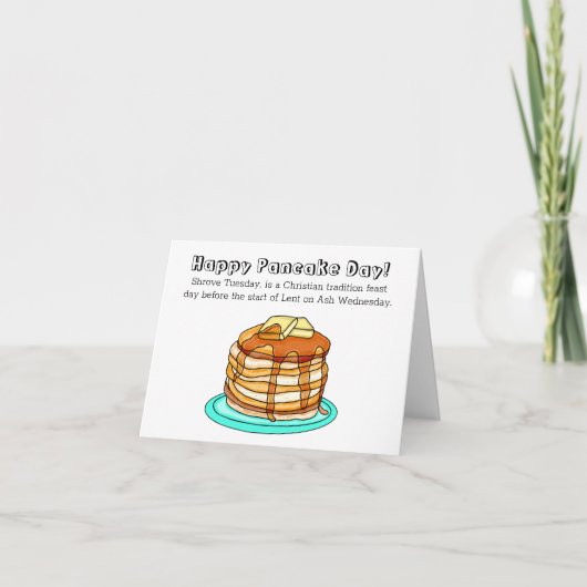 Happy Pancake DayまたはShrove Tuesday カード (正面)