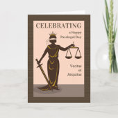 Happy Paralegal Day祝's with Lady Justice カード (正面)