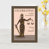 Happy Paralegal Day祝's with Lady Justice カード (黄色い花)