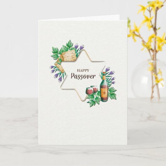 Happy Passover Greeting Card カード (黄色い花)