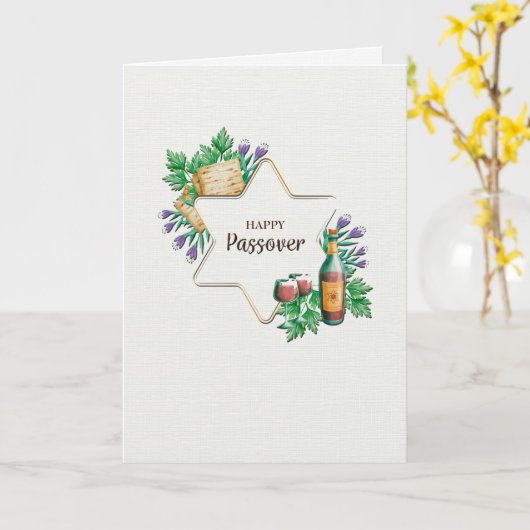 Happy Passover Greeting Card カード (黄色い花)