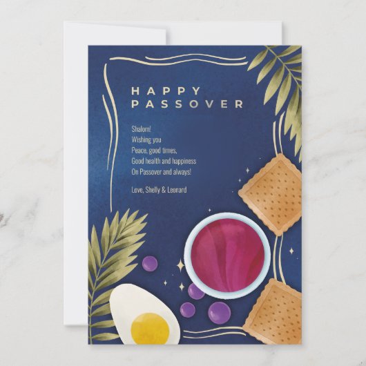 Happy Passover Greeting Card シーズンカード (正面)