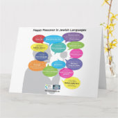 Happy Passover in Jewish Languages カード (黄色い花)