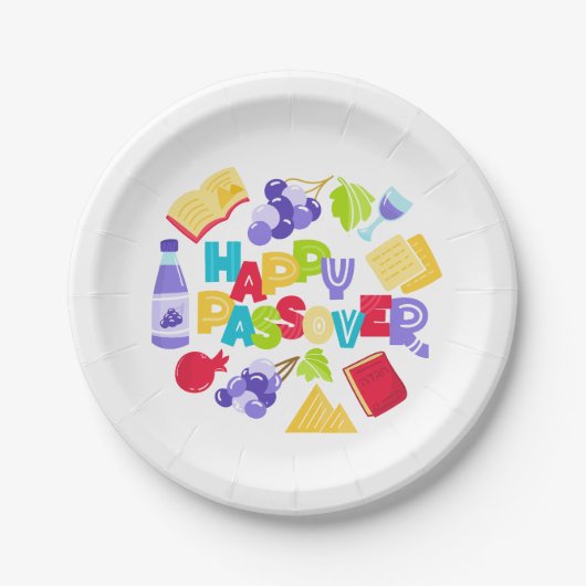 Happy Passover Paper Plate ペーパープレート (正面)