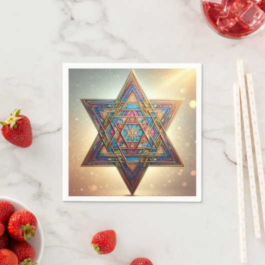 Happy Passover Star of David スタンダードカクテルナプキン (インサイチュ)