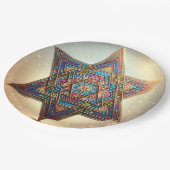 Happy Passover Star of David ペーパープレート (アングル)