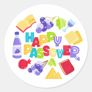 Happy Passover Sticker ラウンドシール