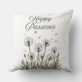 "Happy Passover' Throw Pillow クッション (正面)
