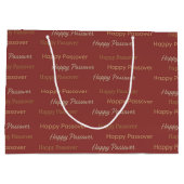 Happy Passover Typography ラージペーパーバッグ (裏面)