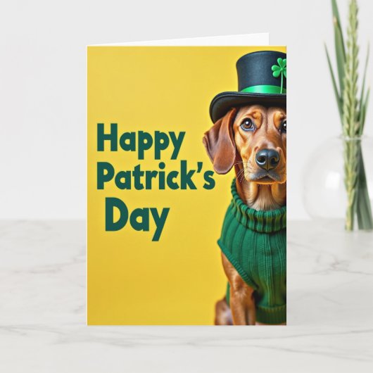 Happy Patricks Day Dog Card カード (正面)