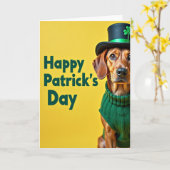 Happy Patricks Day Dog Card カード (黄色い花)