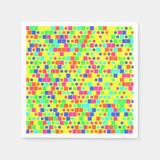 Happy pattern スタンダードカクテルナプキン (正面)