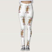 Happy Paw-lidays Christmas Cockapoo Design レギンス (正面)