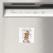 Happy Paw-lidays Christmas Cockapoo Magnet マグネット (インサイチュ (食洗機))