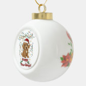 Happy Paw-lidays Snowflake Framed Ornament セラミックボールオーナメント (右)