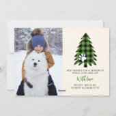 Happy Pawlidays 2 Photo Pet Dog Puppy Christmas シーズンカード (裏面)