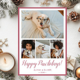 Happy Pawlidays 4 写真入りカード シーズンカード