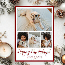 Happy Pawlidays 4 写真入りカード シーズンカード