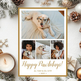 Happy Pawlidays 4 写真入りカード シーズンカード