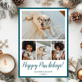Happy Pawlidays 4 写真入り シーズンカード