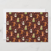 Happy Pawlidays Cat Dog Christmas Photo Red シーズンカード (裏面)