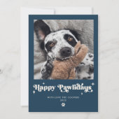 Happy Pawlidays Dog Photo おもしろい Christmas シーズンカード (正面)