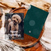 Happy Pawlidays Dog Photo おもしろい Christmas シーズンカード