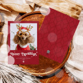 Happy Pawlidays Dog Photo おもしろい Christmas シーズンカード
