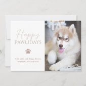 Happy Pawlidays Dog Photo Chrimas シーズンカード (正面)