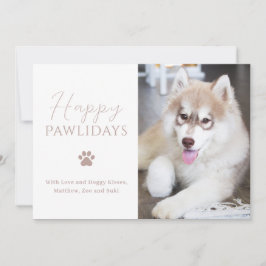 Happy Pawlidays Dog Photo Chrimas シーズンカード