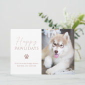 Happy Pawlidays Dog Photo Chrimas シーズンカード (スタンド正面)