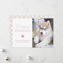 Happy Pawlidays Dog Photo Chrimas シーズンカード