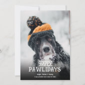 Happy Pawlidays Dog Photo Christmas シーズンカード (正面)