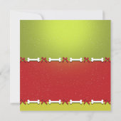 Happy PAWLIDAYS Green & Red Snowyホリデーフォト 招待状 (裏面)