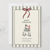 Happy Pawlidays Modern Dog Family Christmas Card シーズンカード (正面)