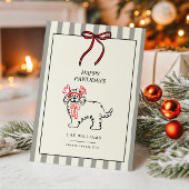 Happy Pawlidays Modern Dog Family Christmas Card シーズンカード