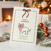 Happy Pawlidays Modern Dog Family Christmas Card シーズンカード
