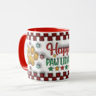 Happy Pawlidays Mug マグカップ