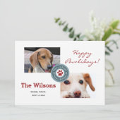 Happy Pawlidays Multiple Photo Pet シーズンカード (スタンド正面)
