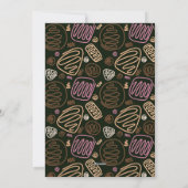 Happy Pawlidays Pink Black One line Pet Photo Holi シーズンカード (裏面)