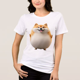 Happy Paws Up! | まんまるわんこ舌出しデザイン トライブレンドTシャツ