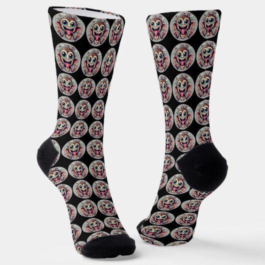 Happy Peace Monkey - Crew Socks ソックス (傾斜あり)