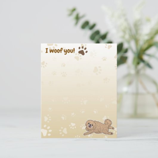 Happy Pekingese Dog Lover I Woof You Paws (スタンド正面)