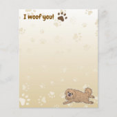 Happy Pekingese Dog Lover I Woof You Paws (正面)