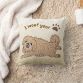 Happy Pekingese Dog Lover I Woof You Paws クッション (ブランケット)