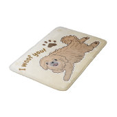 Happy Pekingese Dog Lover I Woof You Paws バスマット (アングル)