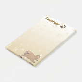 Happy Pekingese Dog Lover I Woof You Paws ポストイット (アングル)